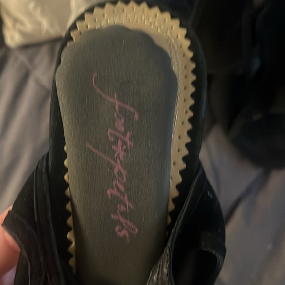 aquazzura Black Ankle Wrap Suede Stiletto Open Toe Shoe Size 39 1/2 - Picture 6 of 6